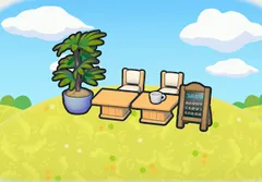 Café space habitat in Pokopia