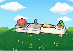 Chef's kitchen habitat in Pokopia