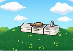 Mini kitchen habitat in Pokopia