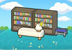 Mini library habitat in Pokopia