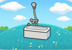 Simple bathroom habitat in Pokopia