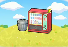 Vending machine set habitat in Pokopia