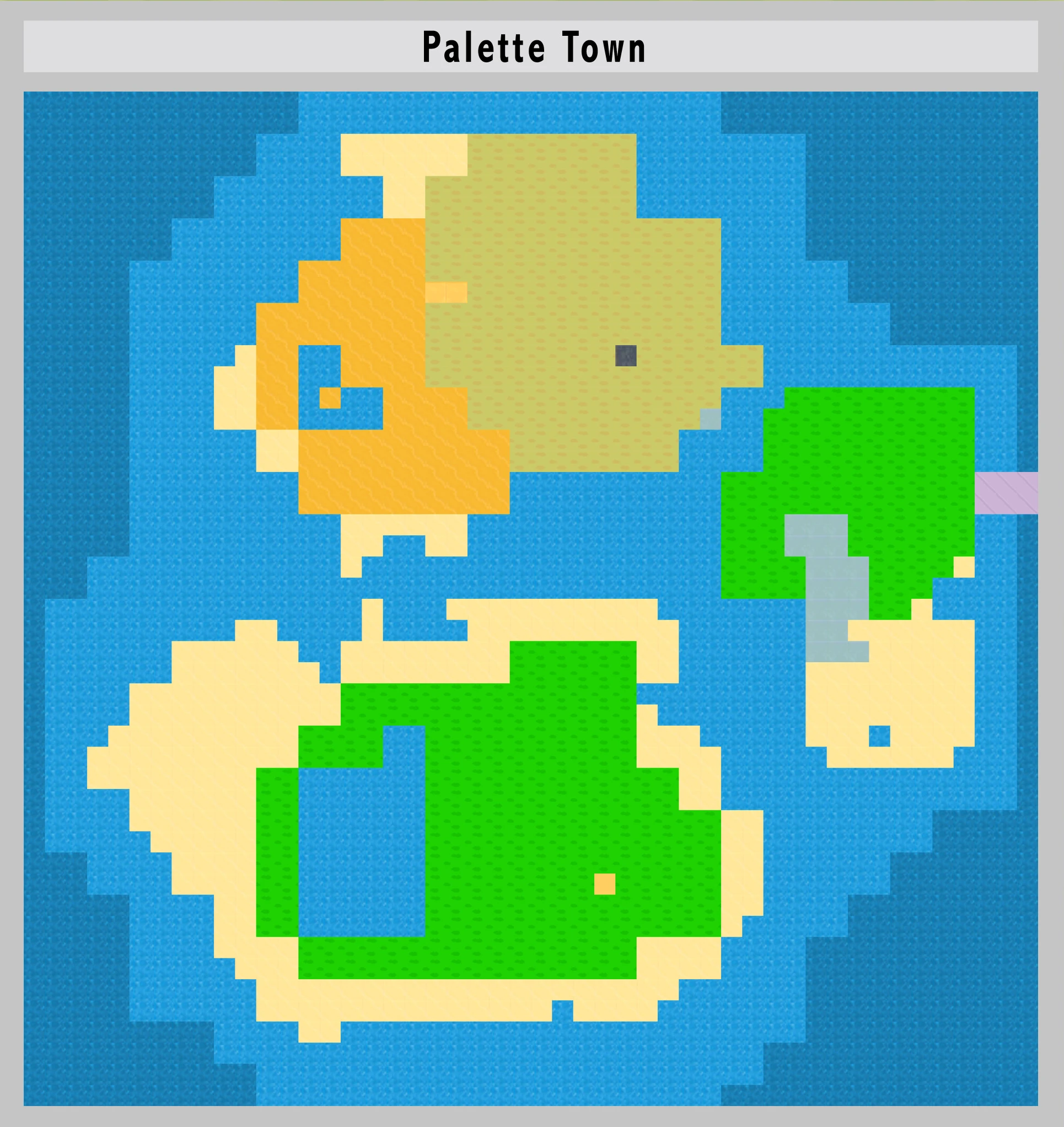 Palette Town map in Pokopia